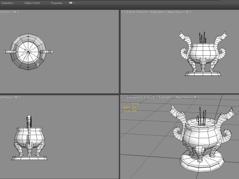 Cartoon incense burner - bronze tripod - Bronze Ding 3D Model
