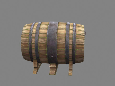 Wooden barrels for brewing 3D Model