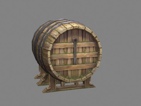 Wooden barrels for brewing 3D Model