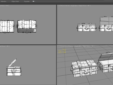 A locked wooden box - Hidden Treasure Chest Modelo 3D