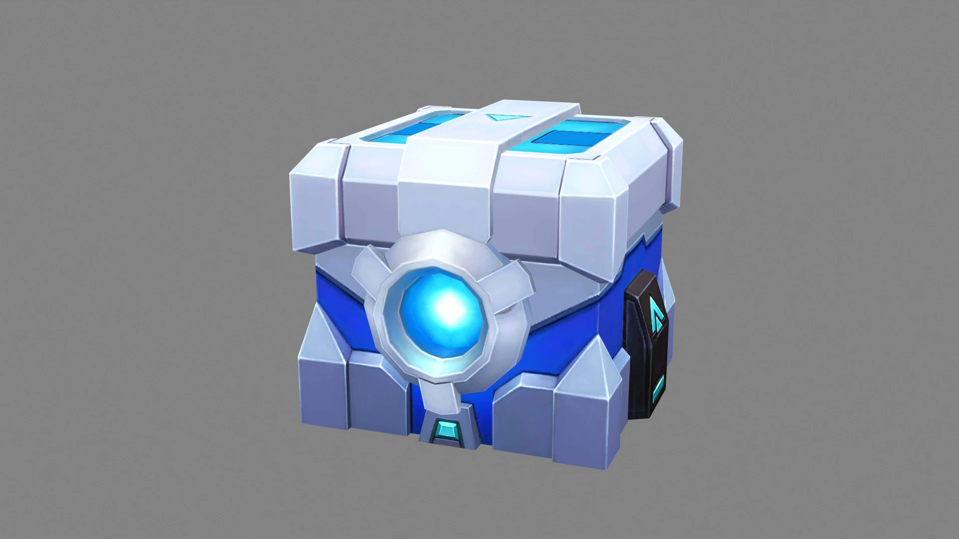 Cartoon Metal Chest - Tech Chest 3D Model .c4d .max .obj .3ds .fbx .stl .blend