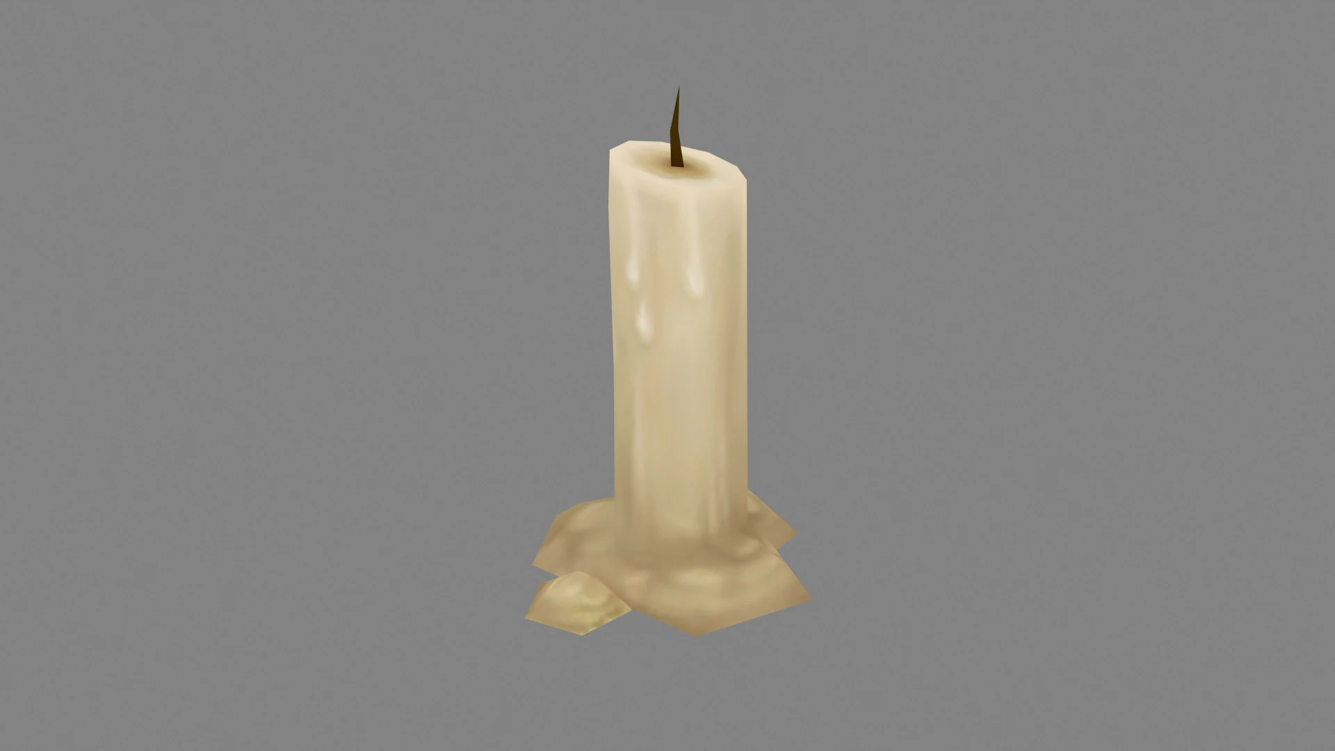 A extinguished candle 3D Model .c4d .max .obj .3ds .fbx .stl .blend 