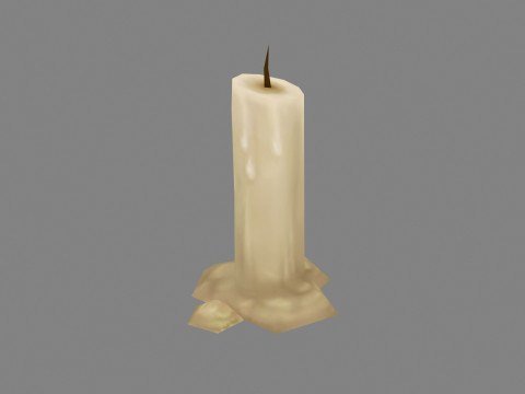 A extinguished candle Model 3D