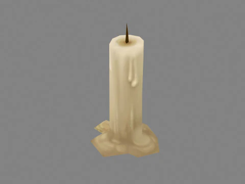 A extinguished candle 3D Model