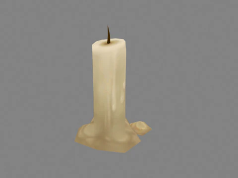 A extinguished candle 3D Model