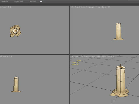 A extinguished candle 3D Model