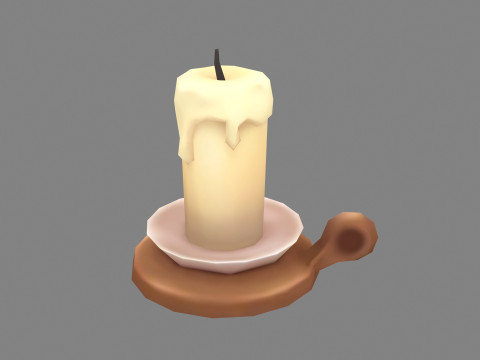 Cartoon candle holder 3D मॉडल