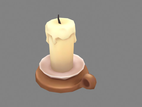Cartoon candle holder 3D Model