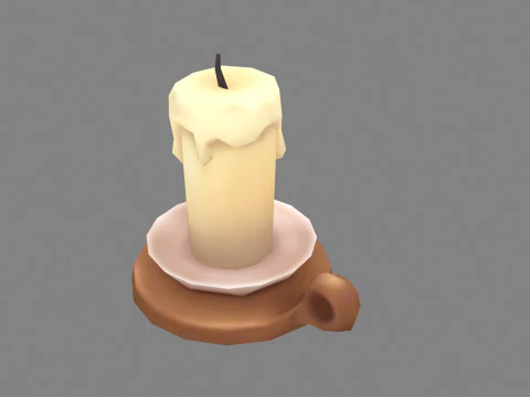 Cartoon candle holder 3D Model
