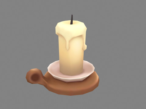 Cartoon candle holder 3D Model