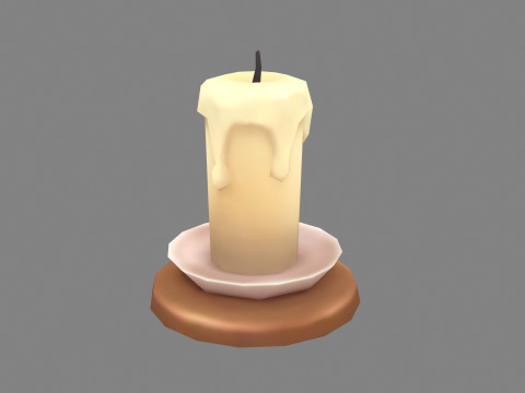 Cartoon candle holder 3D Model