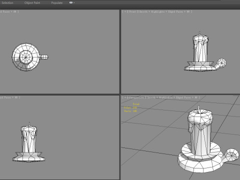 Cartoon candle holder 3D Model