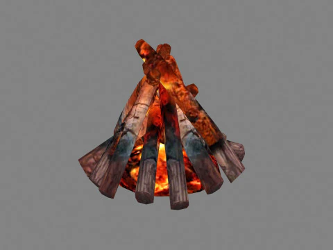 Lagerfeuer - Holz verbrennen - A 3D Modell