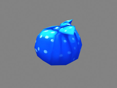 Cartoon package bag - Blue cloth bag 3D 模型