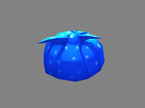 Cartoon package bag - Blue cloth bag 3D 模型