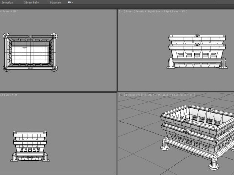Cartoon shopping basket - plastic basket - shopping cart Modelo 3D