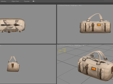 Cartoon handbag - Sports bag Modelo 3D