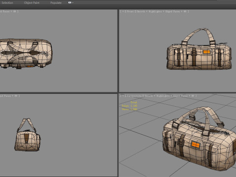 Cartoon handbag - Sports bag Modelo 3D