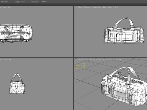 Cartoon handbag - Sports bag Modelo 3D