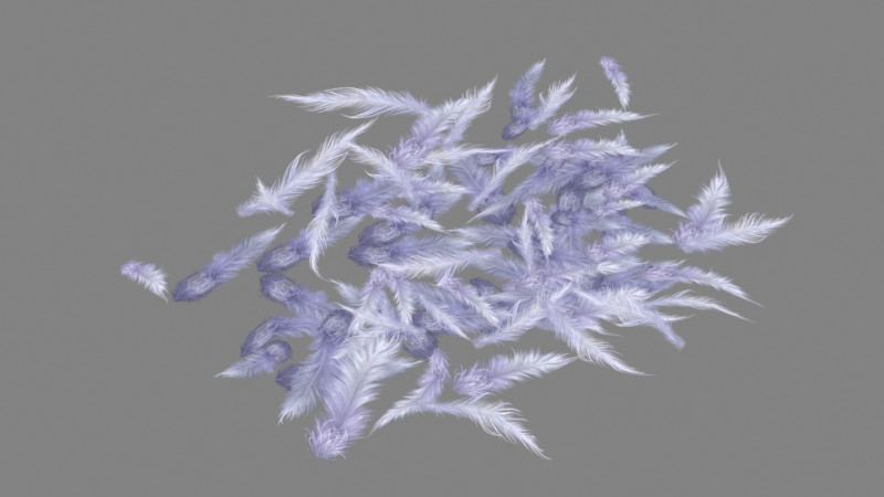 Cartoon bird feathers 3Dモデル .c4d .max .obj .3ds .fbx .stl .blend 