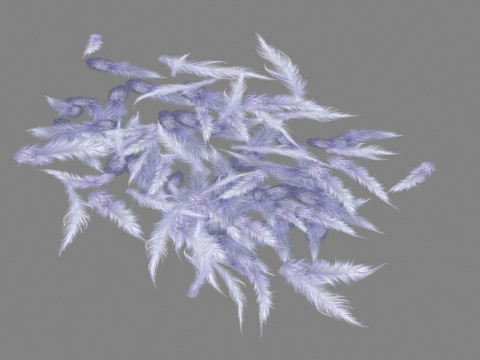 Cartoon bird feathers 3Dモデル