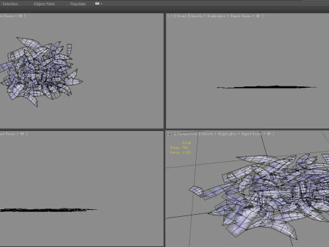 Cartoon bird feathers 3D Model