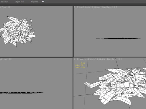 Cartoon bird feathers 3D Model
