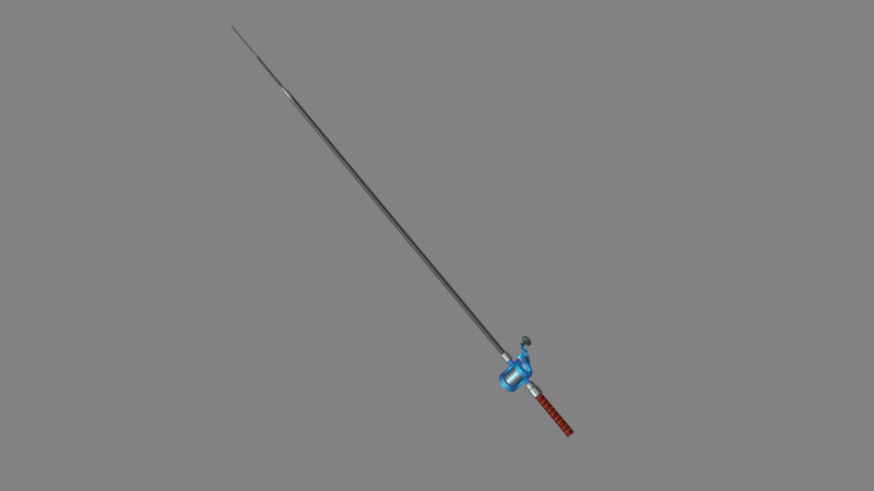 Cartoon fishing rod Model 3D .c4d .max .obj .3ds .fbx .stl .blend 