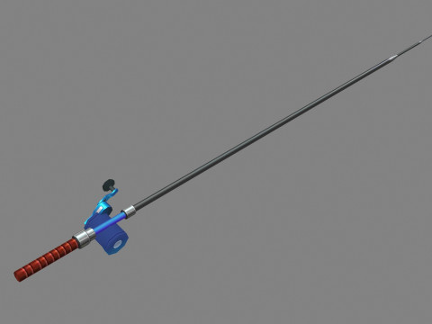 Cartoon fishing rod Model 3D