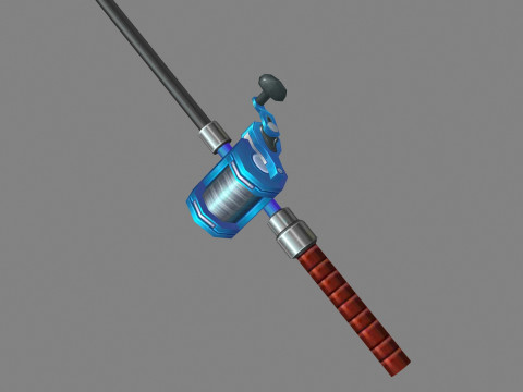 Cartoon fishing rod Model 3D