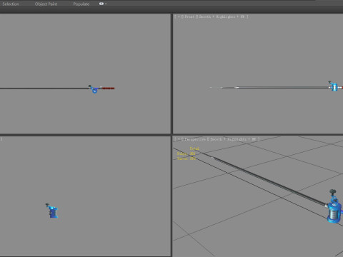 Cartoon fishing rod Model 3D