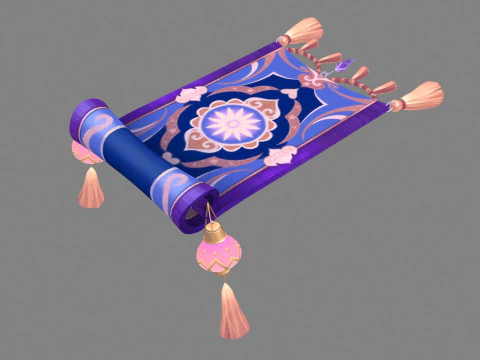A magical flying carpet - Fairy tales 3D Model