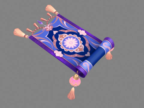 A magical flying carpet - Fairy tales 3D Model