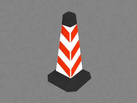 Cone de tr&acirc;nsito Modelo 3D