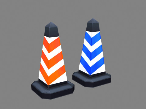 Two traffic cones 3Dモデル