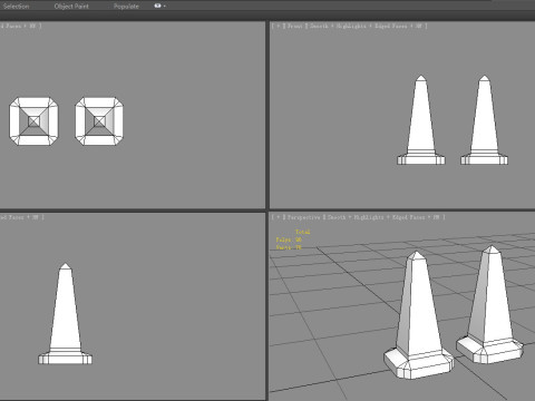 Two traffic cones Model 3D
