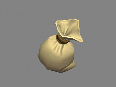 Cartoon money bag 3D Model