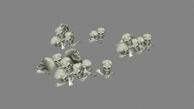Cartoon human skull - cranium 3D 모델 .c4d .max .obj .3ds .fbx .stl .blend 