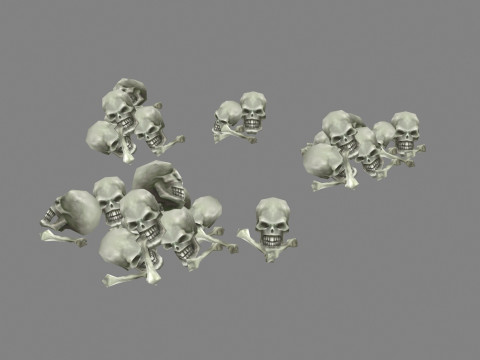 Cartoon human skull - cranium 3D Model