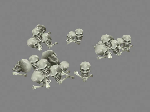 Мультфільм людського черепа - черепа 3D Модель