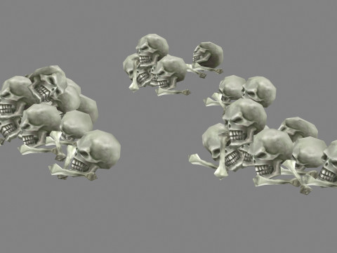 Cartoon human skull - cranium 3D 모델