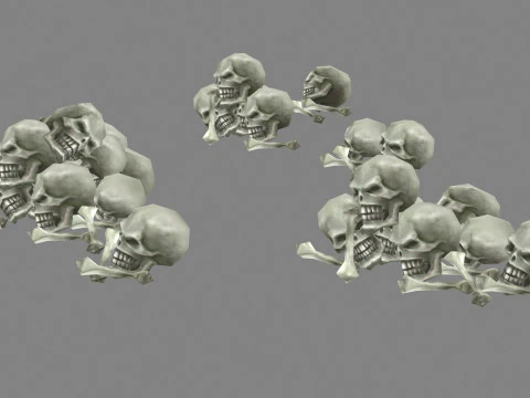 Cartoon human skull - cranium 3D Model