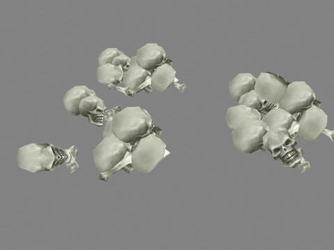 Cartoon human skull - cranium 3D 모델