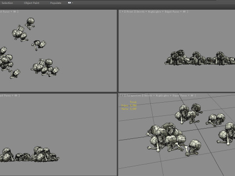 Cartoon human skull - cranium 3D 모델