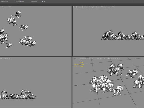 Cartoon human skull - cranium 3D 모델