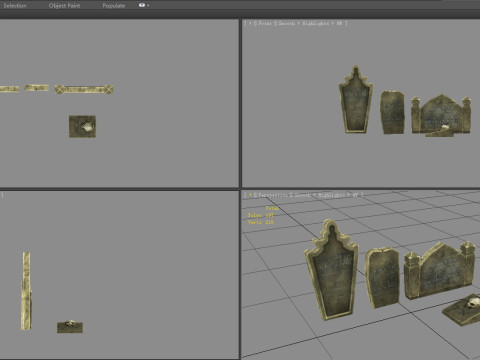 Cartoon tombstone - Stele Modelo 3D