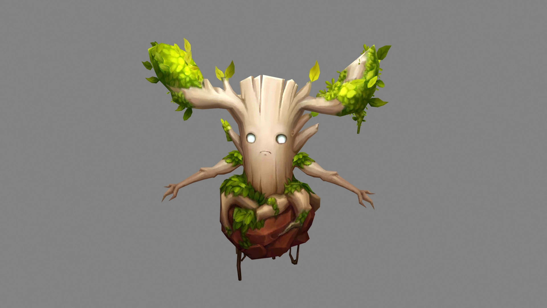 Cartoon Dryad - Tree Elf 3D Model .c4d .max .obj .3ds .fbx .stl .blend 
