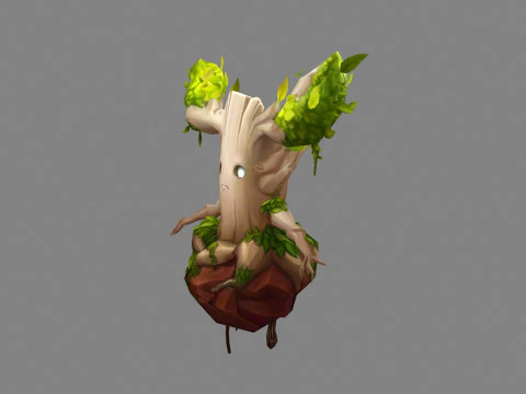 Cartoon Dryad - Tree Elf 3D Model