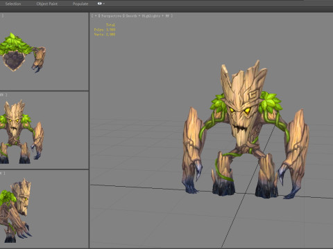 Little dryad - Tree monster 3Dモデル