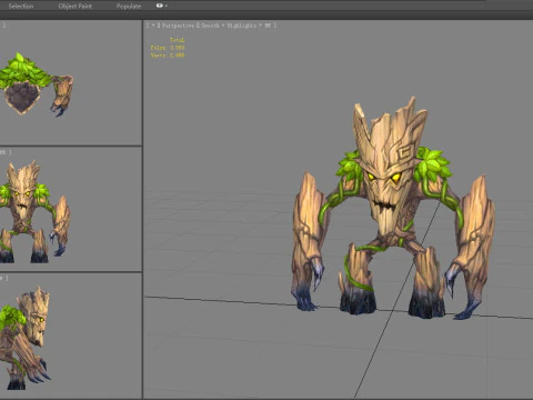 Little dryad - Tree monster 3D Model